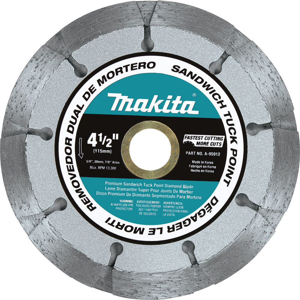 Makita 41/2 Inch Dual Sandwich Diamond Tuck Point Blade for Mortar, large image number 1