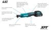 Makita 18V LXT 3/8in / 1/4in Sq Drive Ratchet Kit, small image number 2