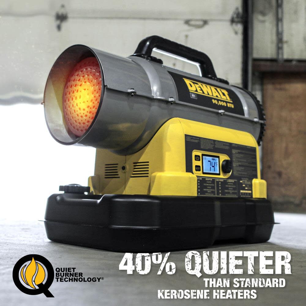 DEWALT 90,000 BTU DeWalt Cordless Forced Air Kerosene/Diesel Heater
