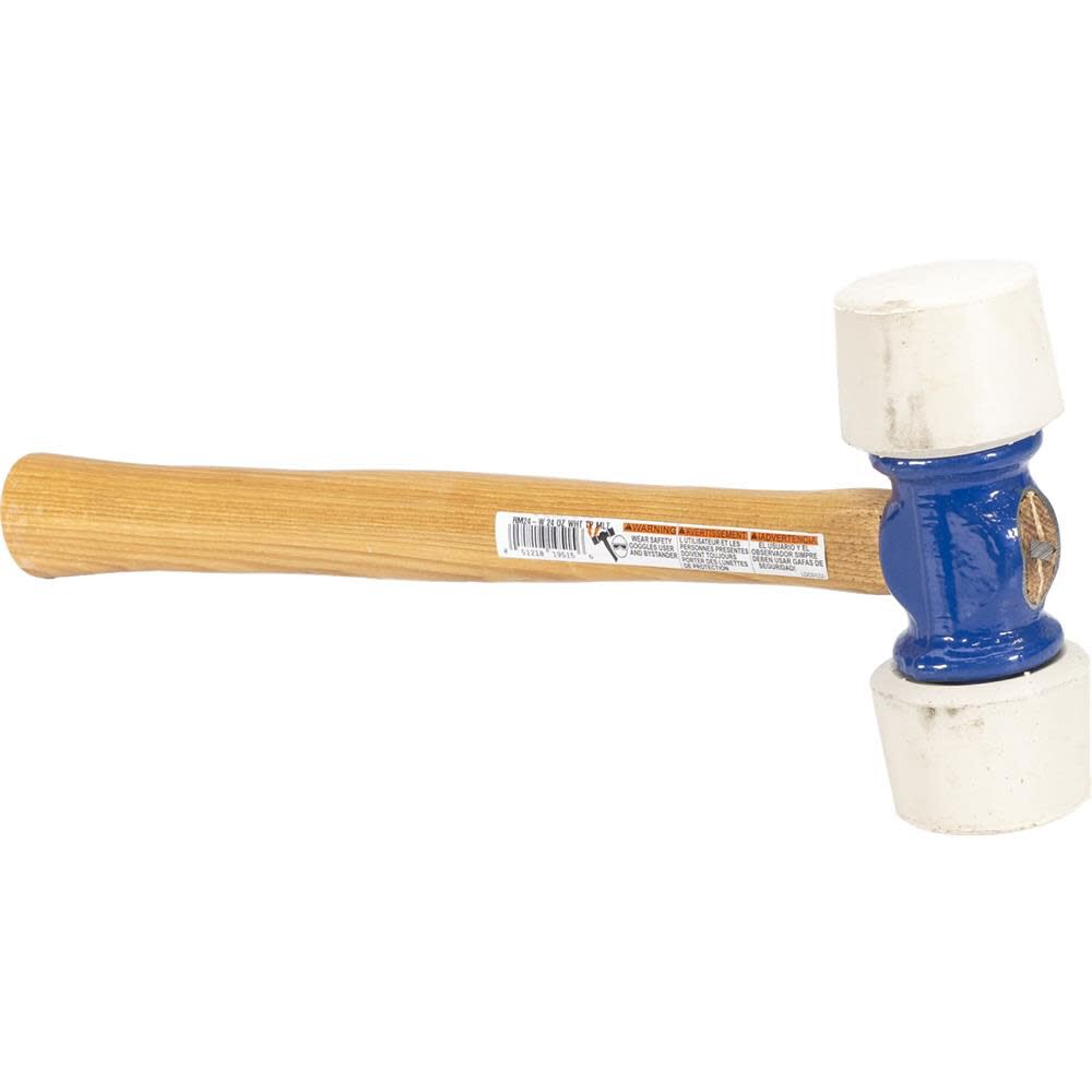 Vaughan RM24W 24 Oz Soft Face Rubber Mallet with White Tip, large image number 2