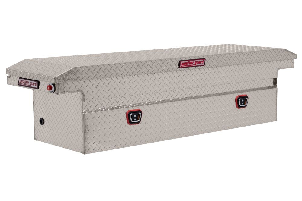 Weather Guard Saddle Box Aluminum Full Low Profile Clear, large image number 1