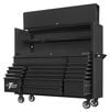 Extreme Tools DX Series 72 Inch W x 21 Inch D Extreme Power Workstation Hutch and 17 Drawer Roller Cabinet Combo Matte Black with Black Drawer Pulls, small image number 4