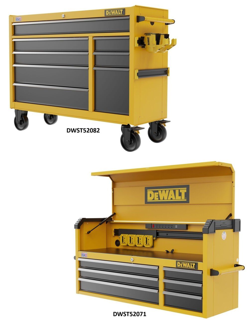 DEWALT 52 Inch 8-Drawer Rolling Tool Cabinet & 6-Drawer Tool DEWALT 52 Inch 8-Drawer Rolling Tool Cabinet & 6-Drawer Tool