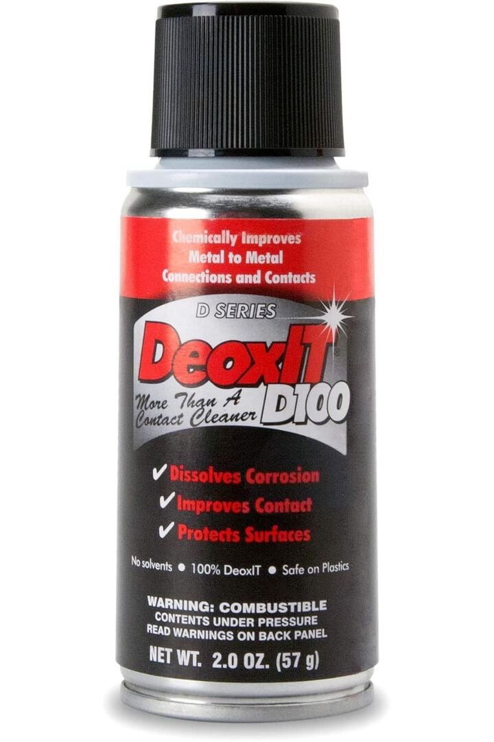 DeoxIT D-Series Contact Cleaner & Rejuvenator, 100% Spray, 57 Gram, Metered One-Shot Valve