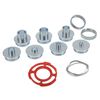 Milescraft Metal Bushing Set - 10 piece Router Template Guide Set with Wave Washer, small image number 1