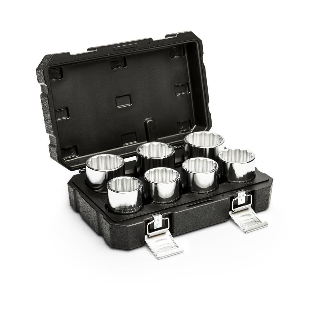 GEARWRENCH 3/4 Inch Drive 12 Point SAE Standard Length Socket 7 Piece Set, large image number 5