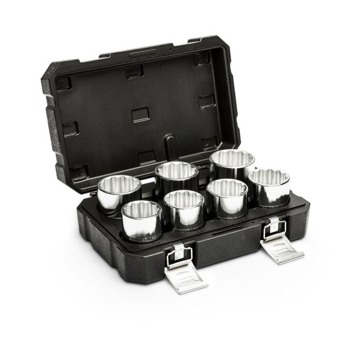 GEARWRENCH 3/4 Inch Drive 12 Point SAE Standard Length Socket 7 Piece Set, large image number 4