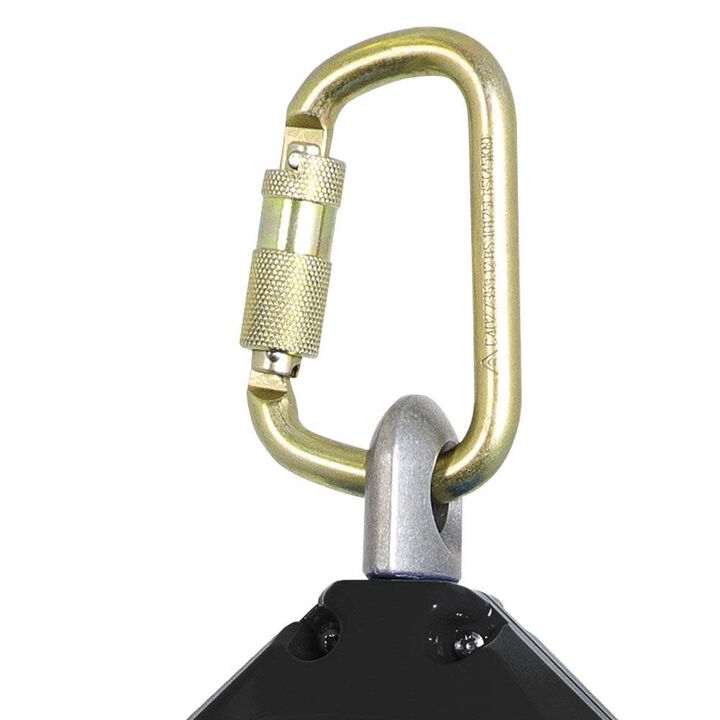 Peakworks Self-Retracting Lifeline (SRL) with Galvanized Steel Cable Snap Hook 40 Ft. L. Black, large image number 2