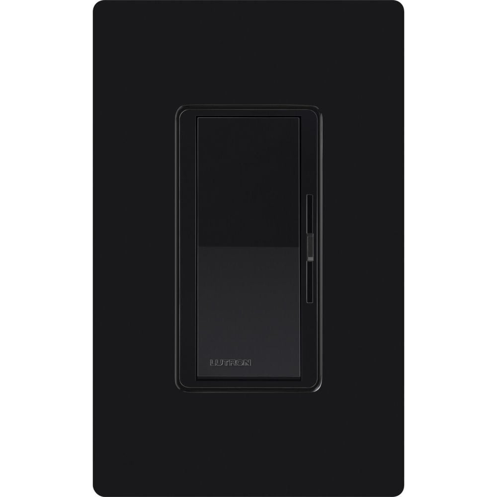Lutron Diva LED+ 150W 120V 1P Gloss Black Dimmer Switch with 1 Gang, large image number 1