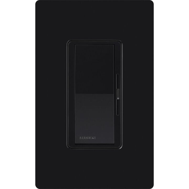 Lutron Diva LED+ 150W 120V 1P Gloss Black Dimmer Switch with 1 Gang, large image number 0