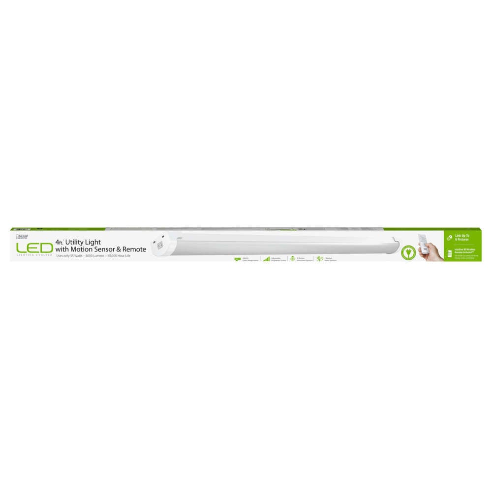 Feit Electric 4 Ft. Length 120V 55W 5000 Lumens Utility Light with Sensor White, large image number 3