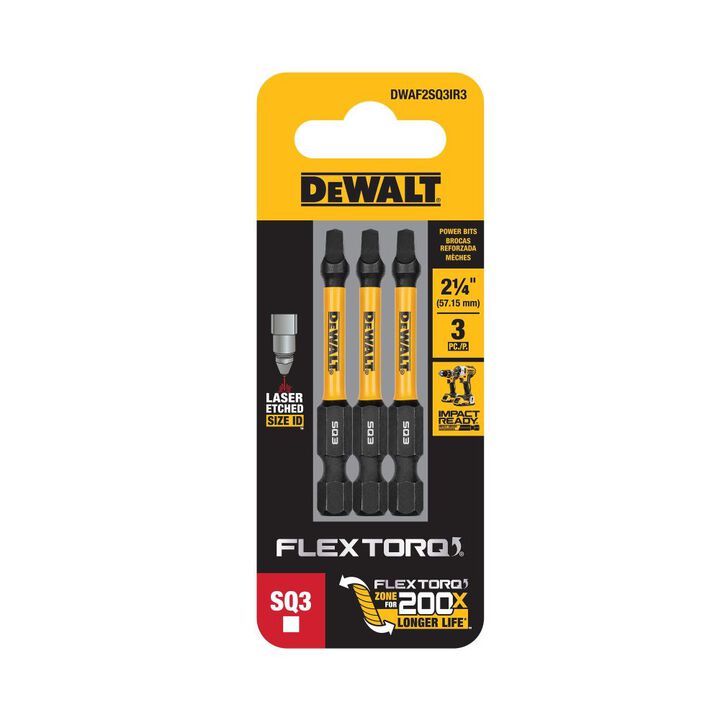 DEWALT 2.25In Square #3 Flextorq 3 Pack, large image number 3