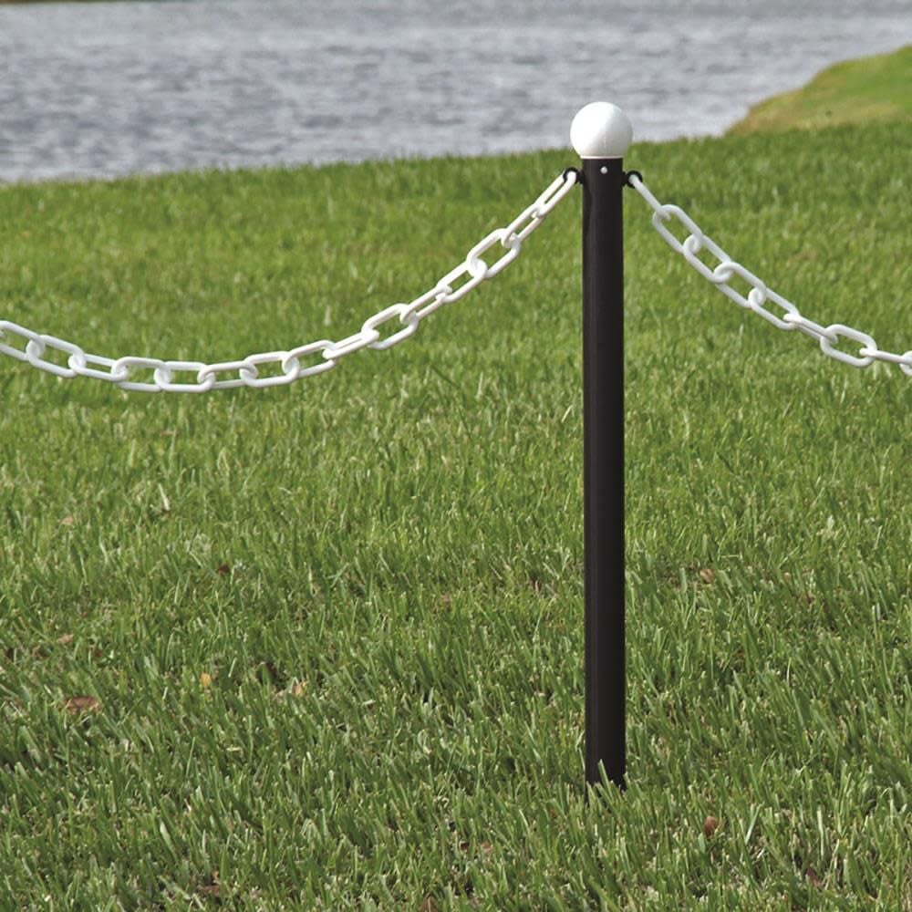 Mr Chain 2 in. (#8 51mm) x 100 ft. White Plastic Barrier Chain, large image number 2