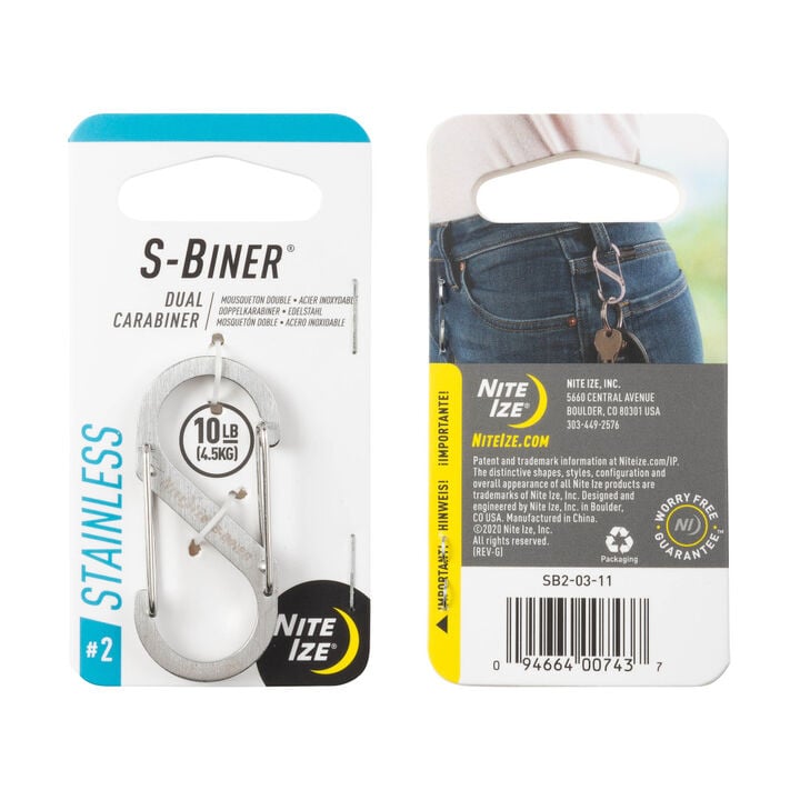 Nite Ize S-Biner Dual Carabiner Stainless Steel #2 Stainless, large image number 2