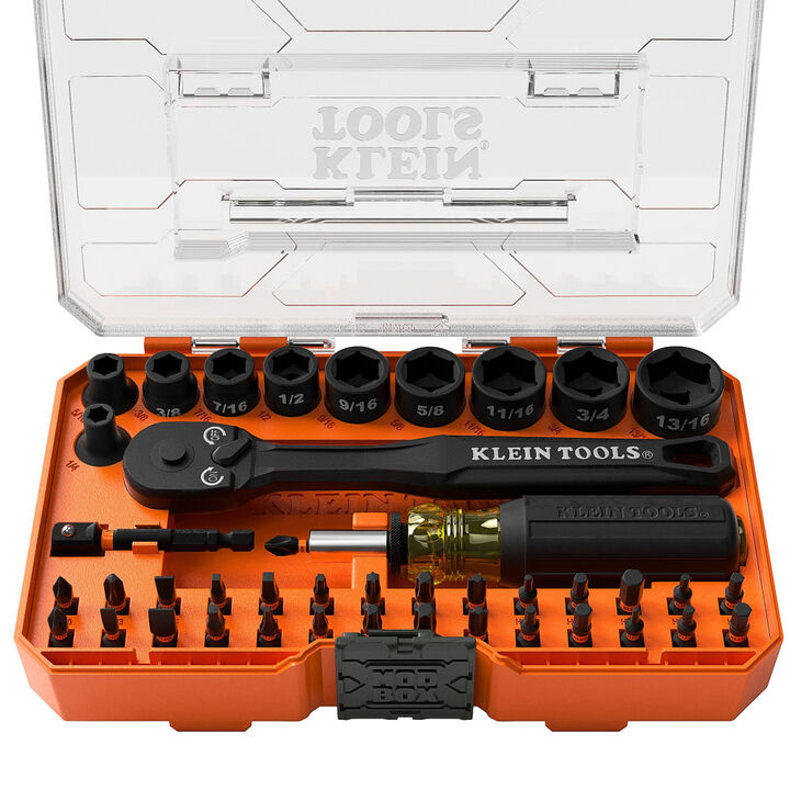 Klein Tools ProFlex Impact Driver Bit and Socket Set, SAE, 43-Piece, large image number 1