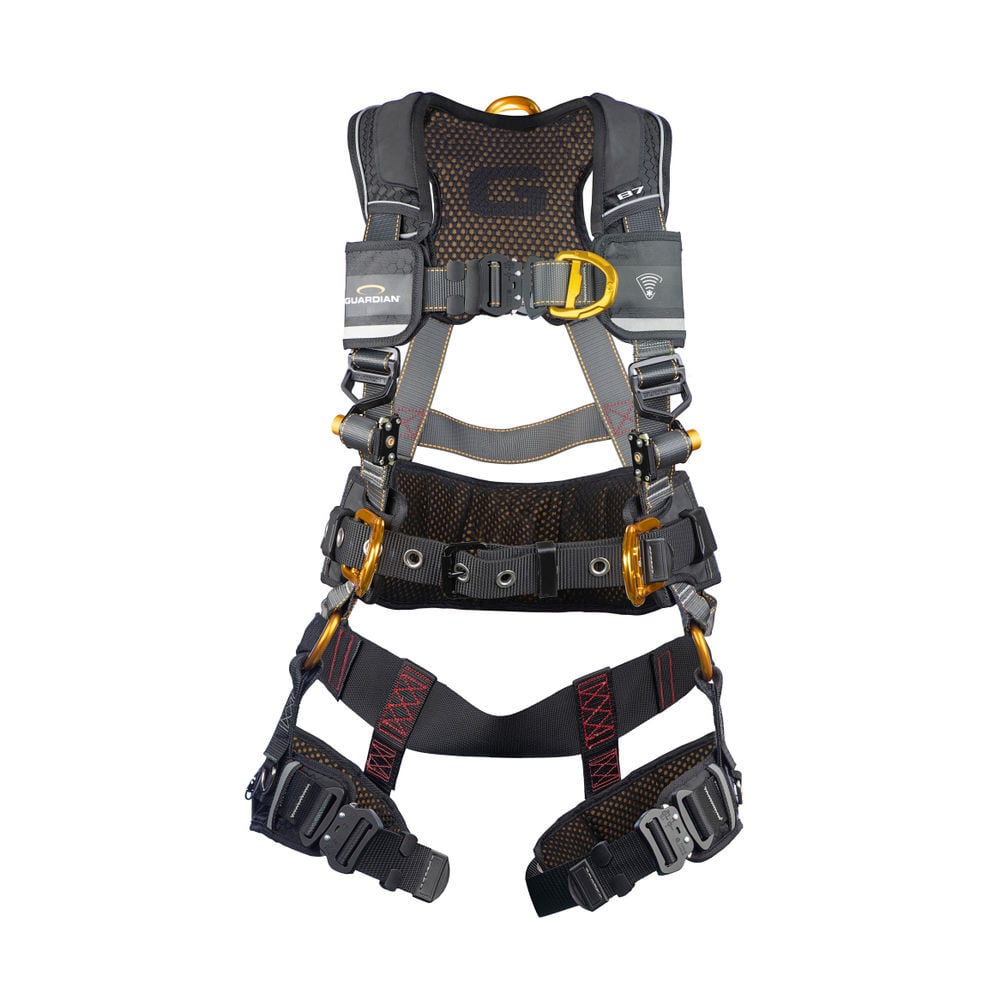Guardian Fall Protection Full Body Harness with Chest/Leg Buckle Sternal & Hip D-Ring, large image number 1