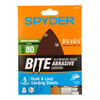 Spyder Detail Sander Sheets, 80 Grit Alum Oxide, 3-7/8 Inch Mouse, 5 Pieces, small image number 1