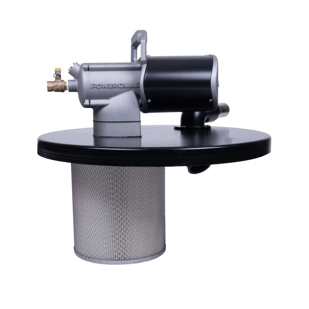 Guardair PowerQUAD 55 Gallon Pneumatic Vacuum Generating Head with 2 Inch Inlet, large image number 1