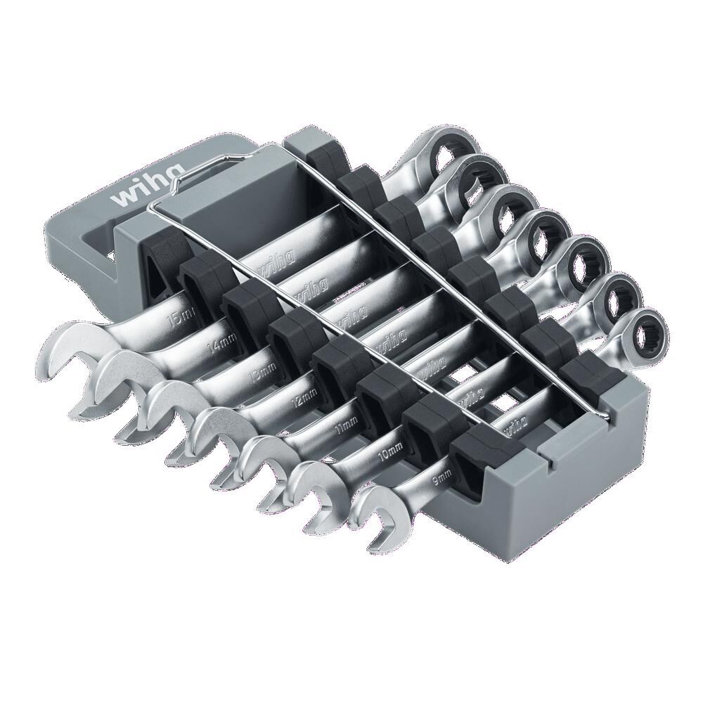 Wiha Combination Ratchet Wrench Set Metric 7pc, large image number 2