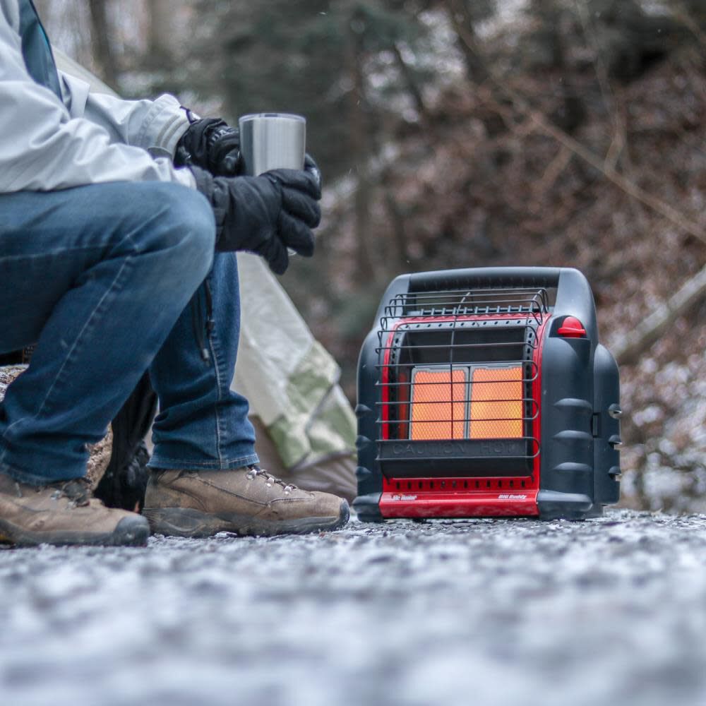 Mr Heater 18,000 BTU Big Buddy Portable Propane Heater Two 1 Pound Refillable Fuel Keg Tank & Refillable Propane Tank Kit Bundle, large image number 9