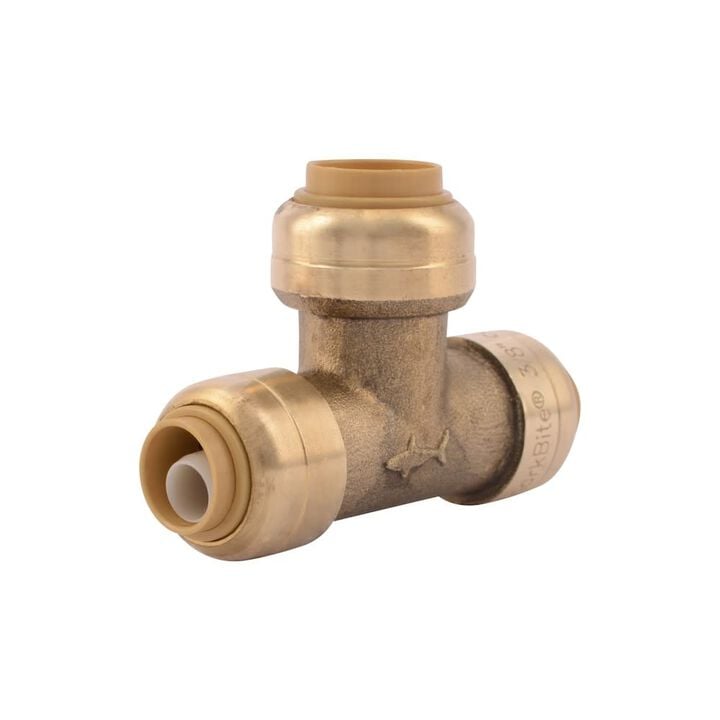 Sharkbite 3/8 x 3/8 x 1/2in Push to Connect Brass Reducing Tee, large image number 0