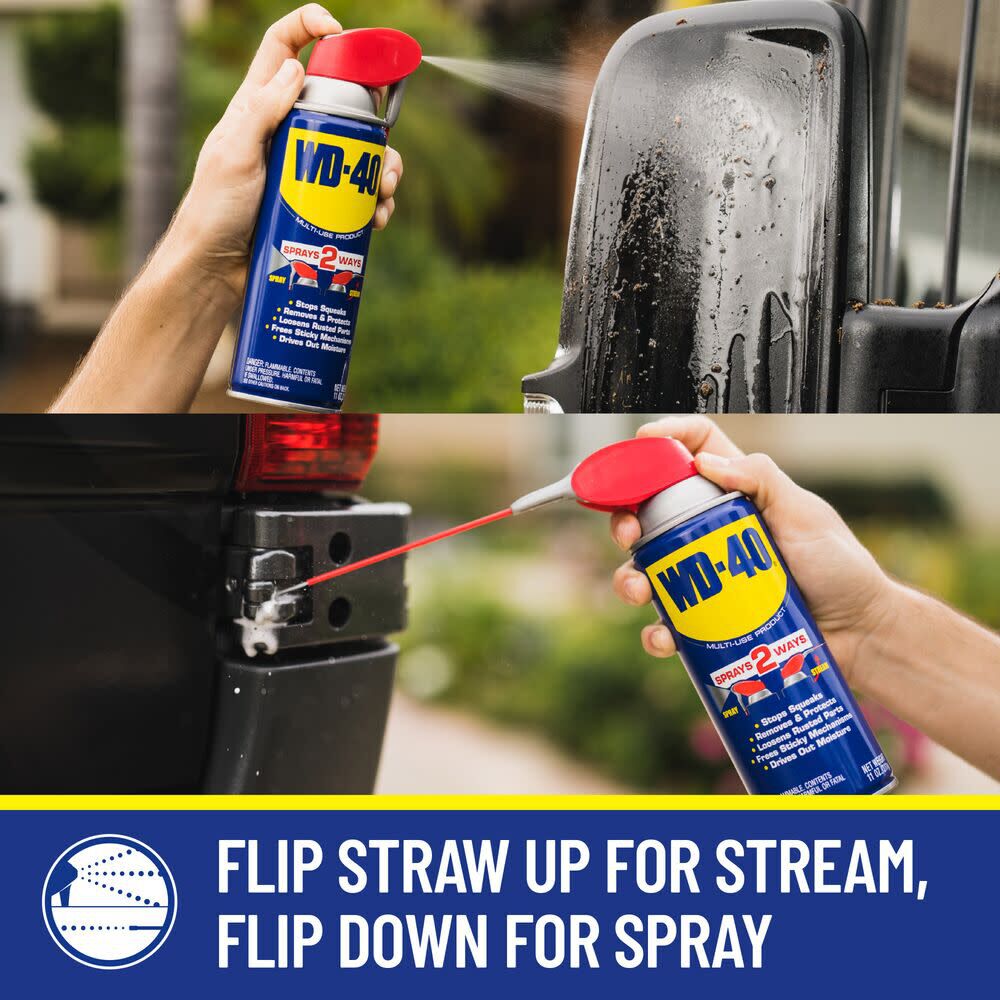 WD40 11 Oz Multi-Use Smart Straw Spray Lubricant Sprays 2 Ways, large image number 4