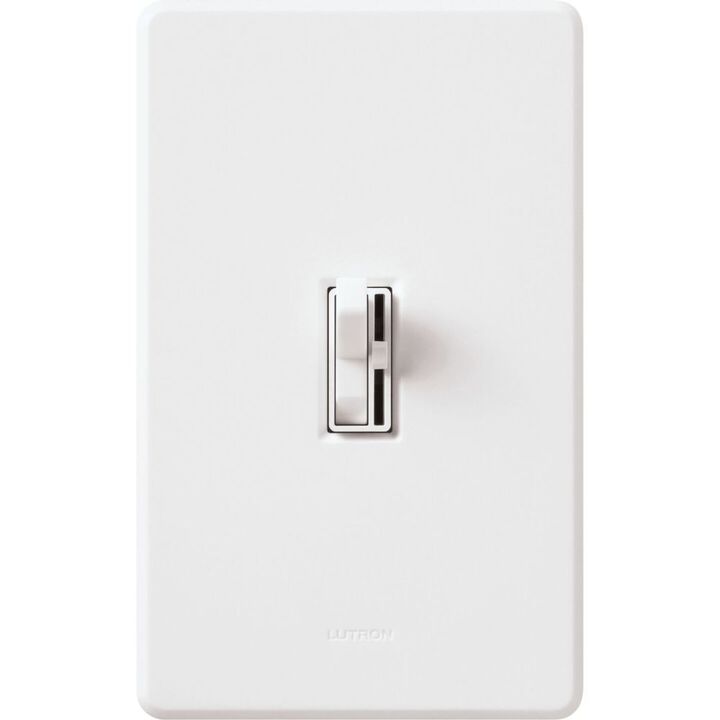Lutron Toggler LED+ 120V 150W 1P Gloss White 3-Way Dimmer Switch