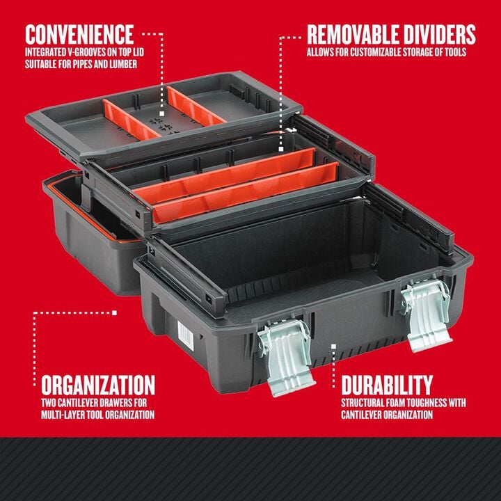 CRAFTSMAN 18 Inch Cantilever Tool Box, large image number 1