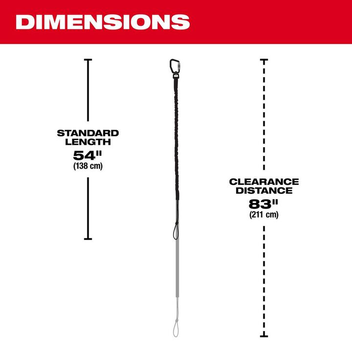 Milwaukee 15 Lbs. 54 in. Extended Reach Locking Tool Lanyard, large image number 2