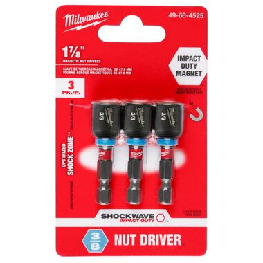 Milwaukee SHOCKWAVE 1-7/8 in. Magnetic Nut Driver 3/8 in., large image number 8