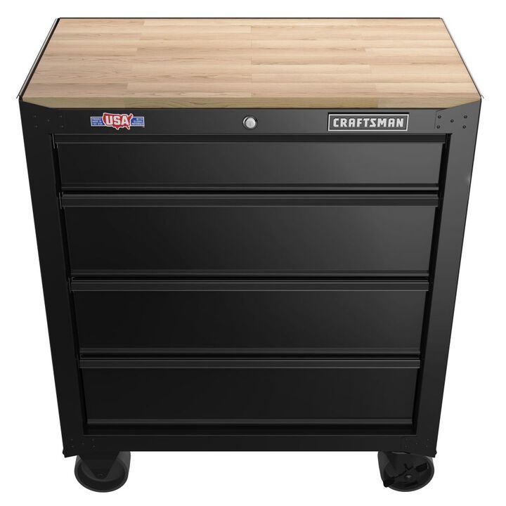 CRAFTSMAN 26 Inch 4 Drawer Workstation, Black, large image number 6