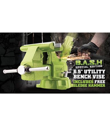 Wilton 6 1/2in Utility Vise with 4Lb BASH Sledge Hammer, large image number 1