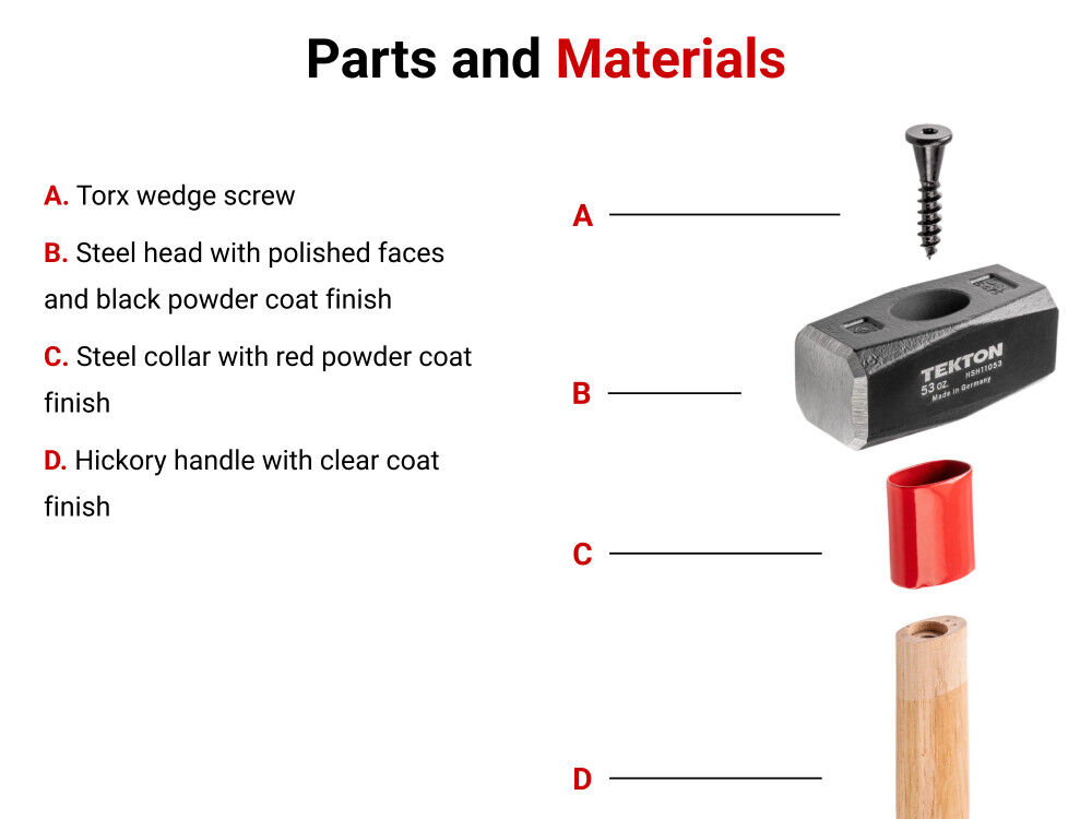 Tekton 70 Oz Mining Sledge Hammer, large image number 5