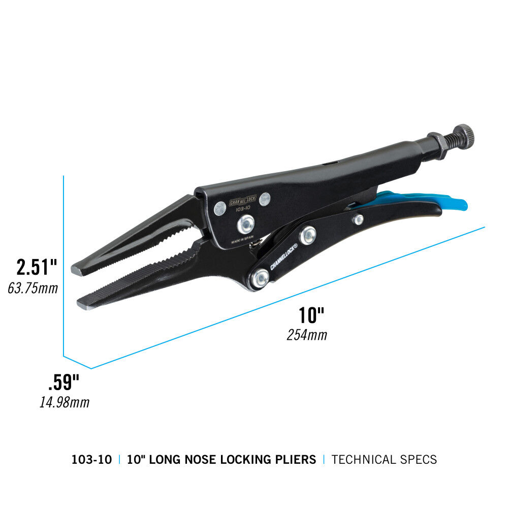 Channellock 10" Long Nose Locking Pliers, large image number 8