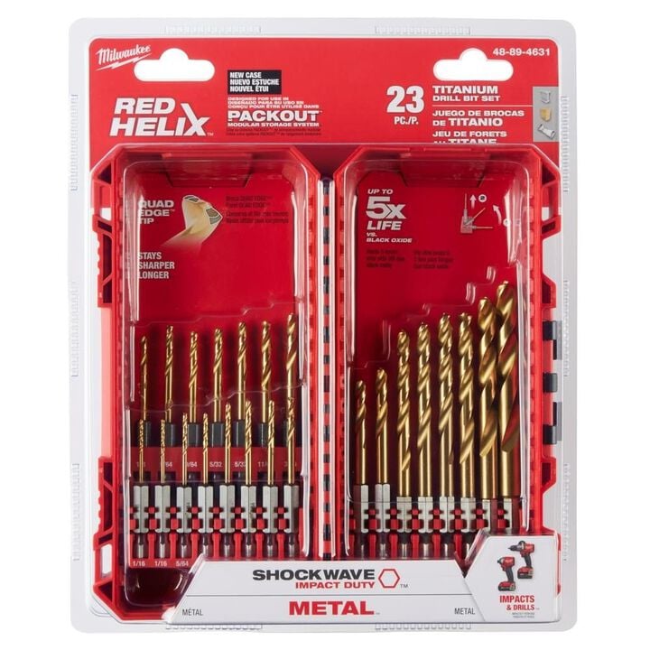 Milwaukee SHOCKWAVE Impact Duty RED HELIX Titanium Drill Bit Set  23PC, large image number 11