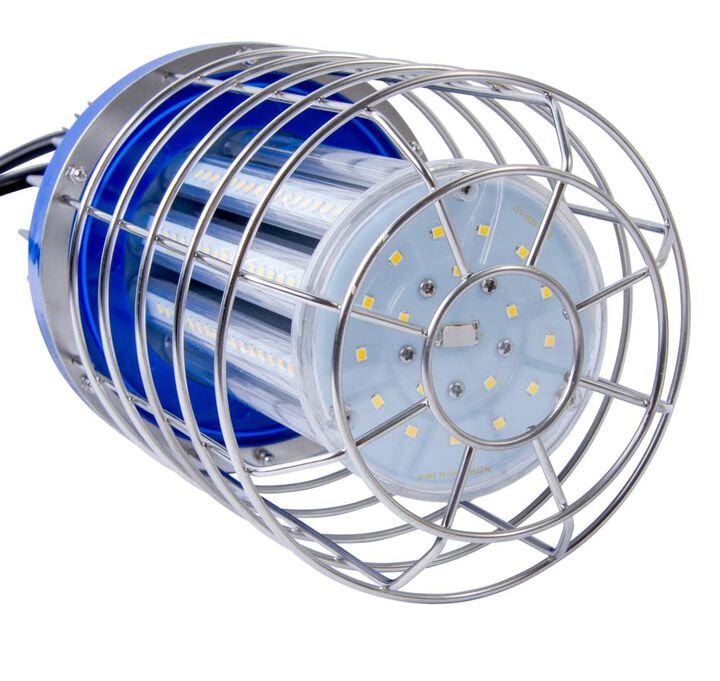Bergen Industries 60 watt High Bay LED luminaire Temporary Plug-in Work Light Fixture 7500 lm 5000K Stainless Steel Cage, large image number 2