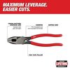 Milwaukee High Leverage Linesman's with Crimper-Dipped, small image number 2