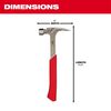 Milwaukee 20oz Smooth Face Rip Claw Hammer, small