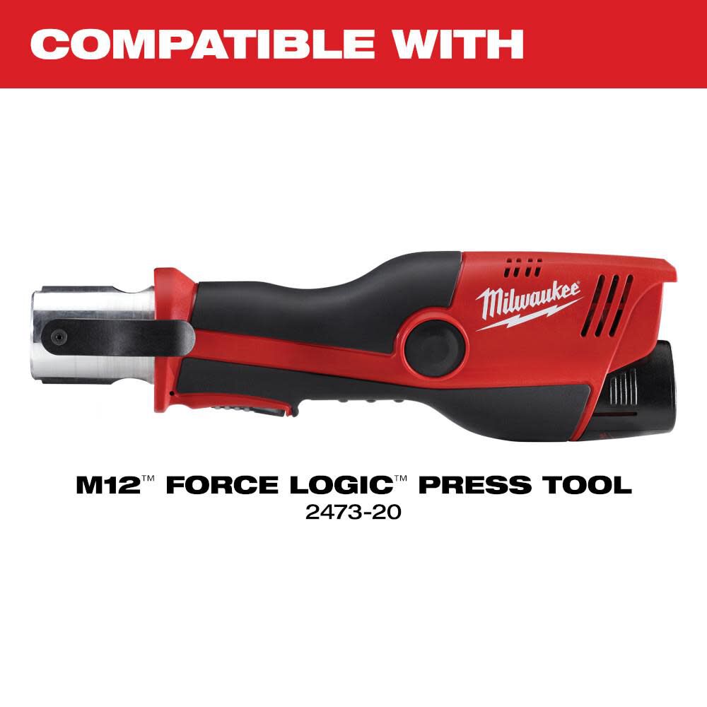 Milwaukee 3/8 Inch ZoomLock MAX Press Jaw for M12 FORCE LOGIC Press Tools, large image number 3
