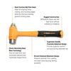 GEARWRENCH 3 Pieces Dead Blow Ball Pein Hammer Set, small image number 2