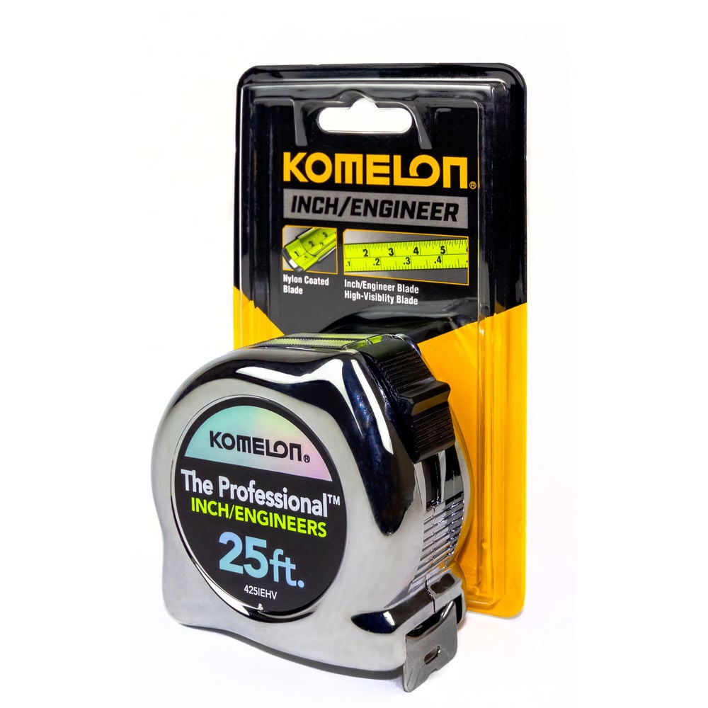 Komelon The Professional Tape Measure, 25ft x 1 Inch, Chrome, large image number 2