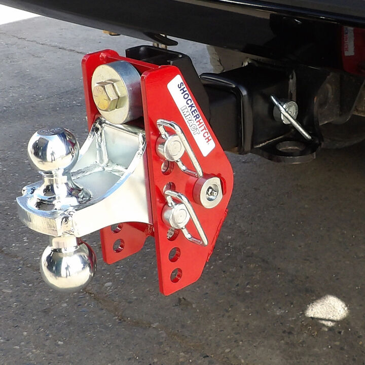 Shocker Hitch Impact 14K 2 1/2 Inch Cushion Hitch & Black Combo Ball Mount with 2 Inch & 2 5/16 Inch Hitch Balls, large image number 4