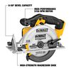 DEWALT 20V Max 6 1/2in Circular Saw with Brake & Magnesium Shoe (Bare Tool), small