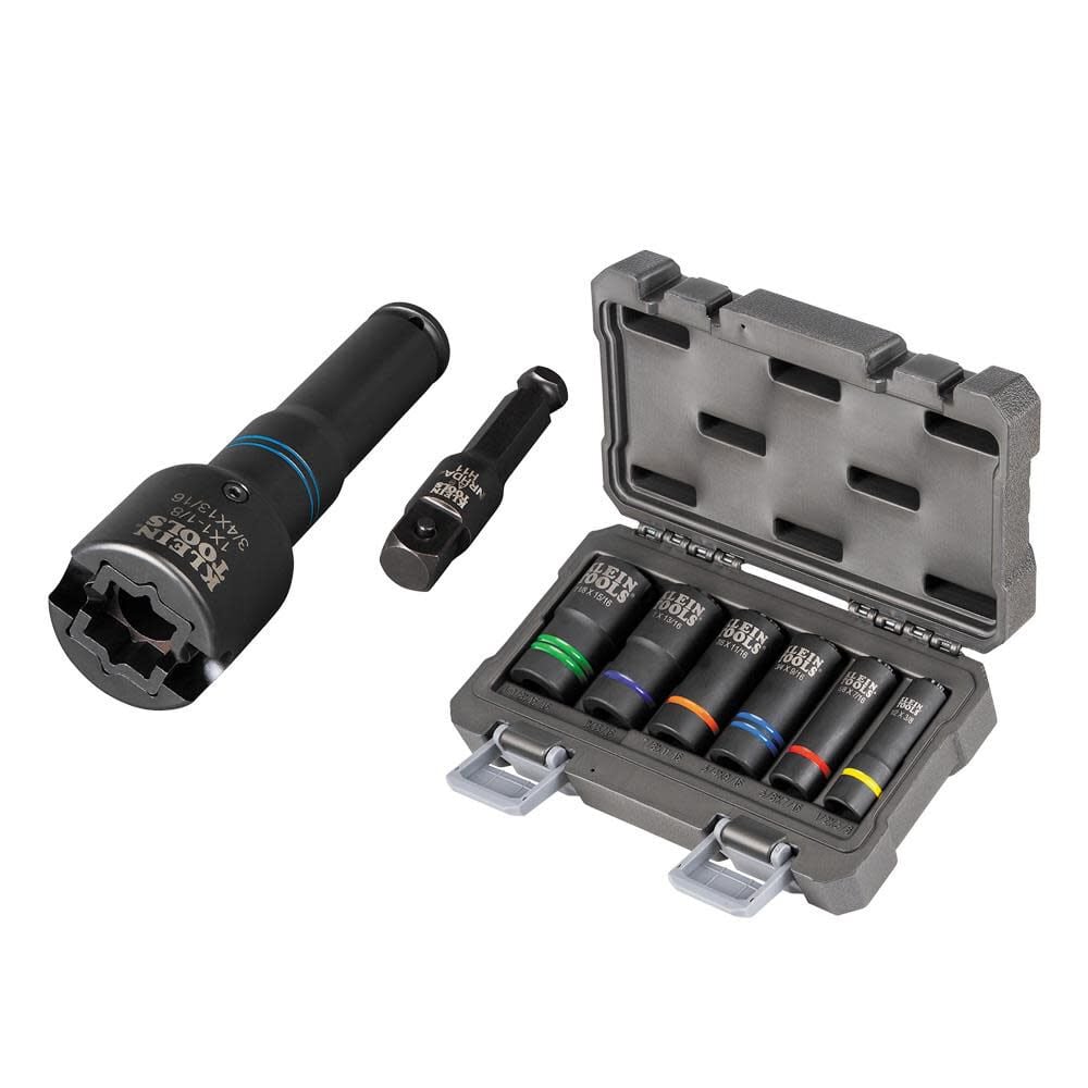 Klein Tools 6 in 1 Impact Socket Set 8 Pieces, large image number 1
