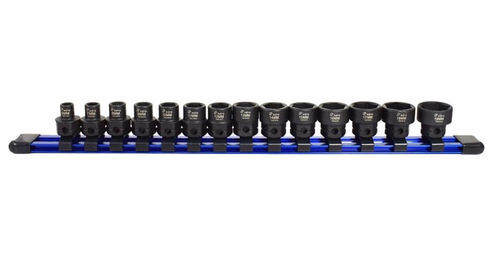 Astro Pneumatic Tools 3/8 Inch Drive Steel Metric Nano Impact Socket Set 14 Pieces