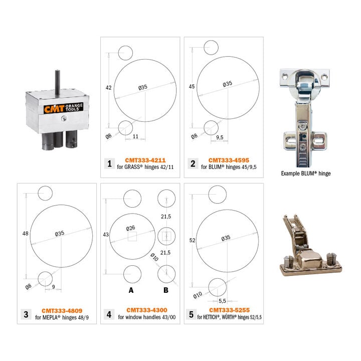 CMT Blum Hinge Boring System, large image number 3