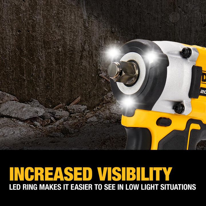 DEWALT ATOMIC 20V MAX 1/2" Cordless Impact Wrench with Hog Ring (Bare Tool) and Protective Boot, large image number 16