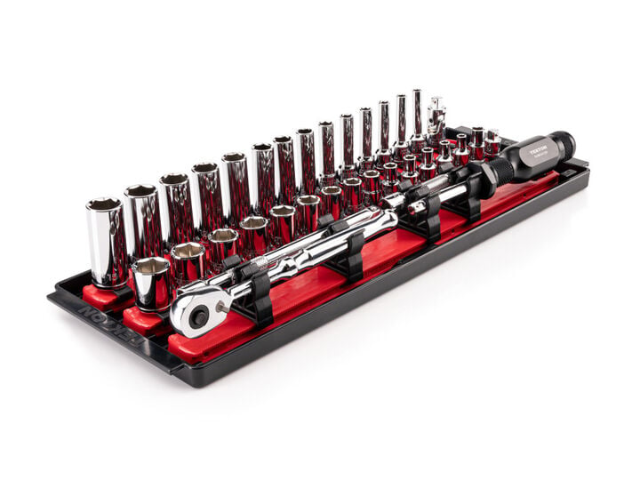 Tekton 1/4 Inch 6 Point Socket and Ratchet Set, 35 Pieces (4-15 mm), large image number 0