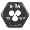 Milwaukee 4-36 NS 1-Inch Hex Threading Die, small image number 1