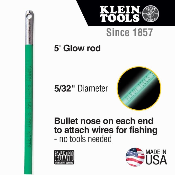 Klein Tools 5 ft Flex Glow Fish Rod, large image number 1